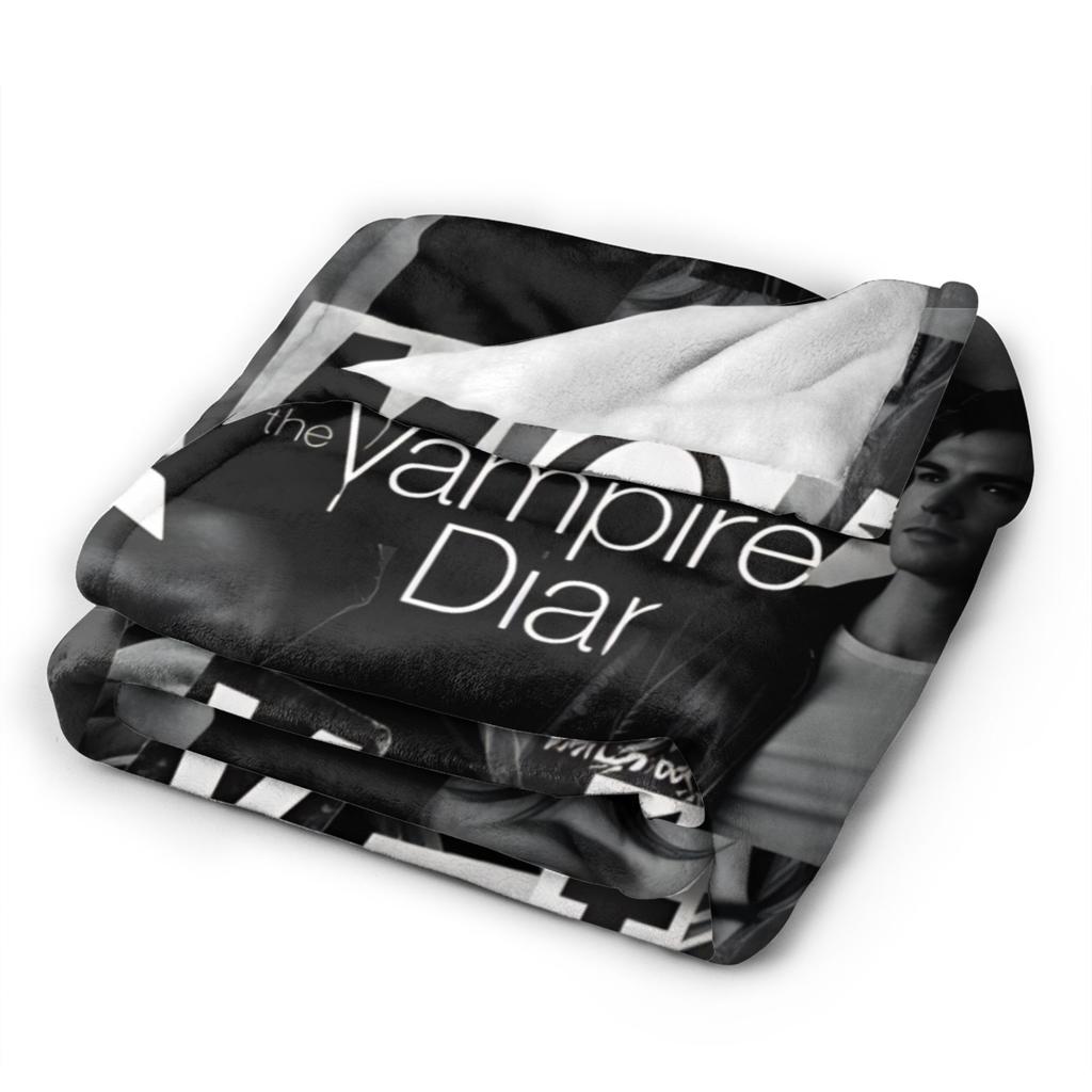 Damon Salvatore Flannel Blanket Soft Durable Bedding Throws for Couch Bed Airplane Travel Novelty Bedspread Sofa Bed Cover