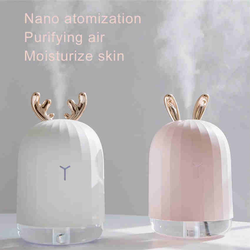 Cute Air Humidifier Ultrasonic Aroma Essential Diffuser Home Car USB Fogger Mist Maker 220 ml