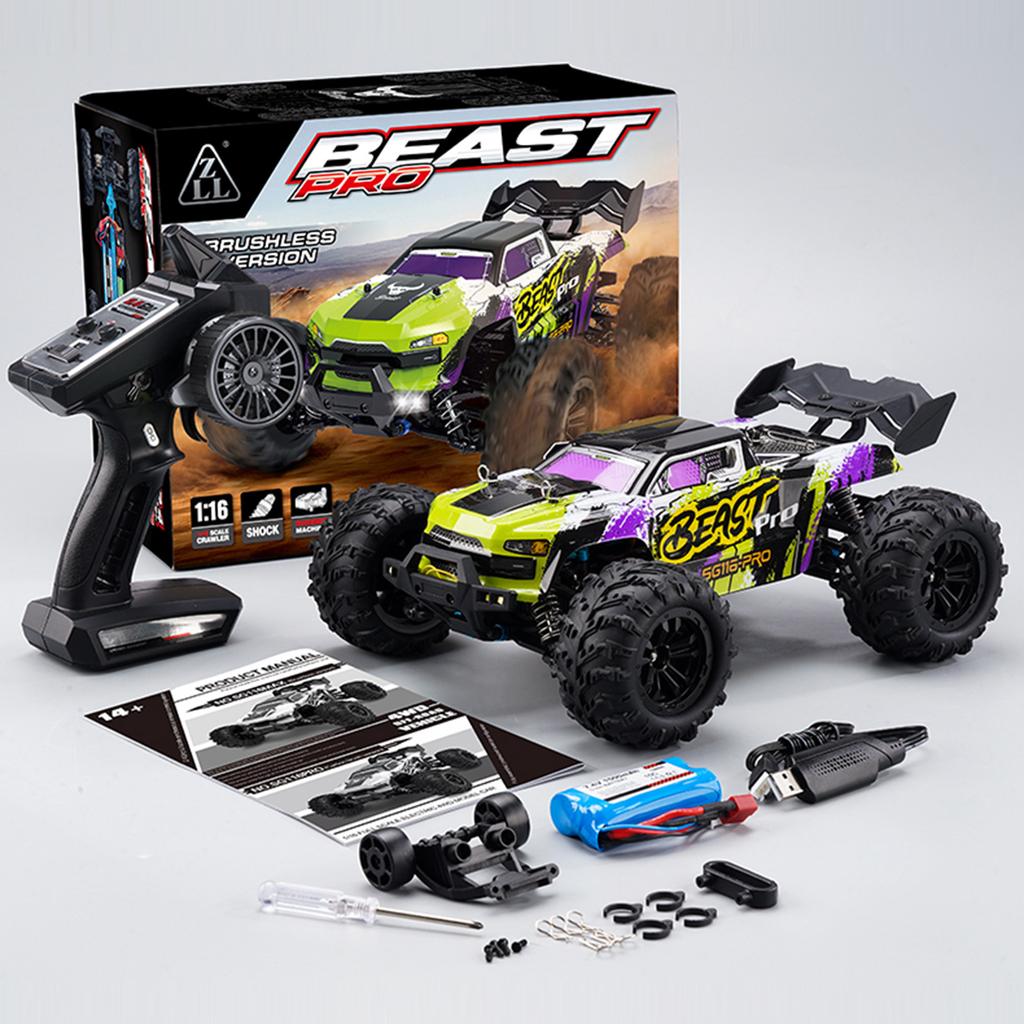 RC Car With Led Lights Off-Road Control Trucks Boys Toys Brushless Drift Monster Crawler Cars 4WD 40/70KM/H for Adults and Kids