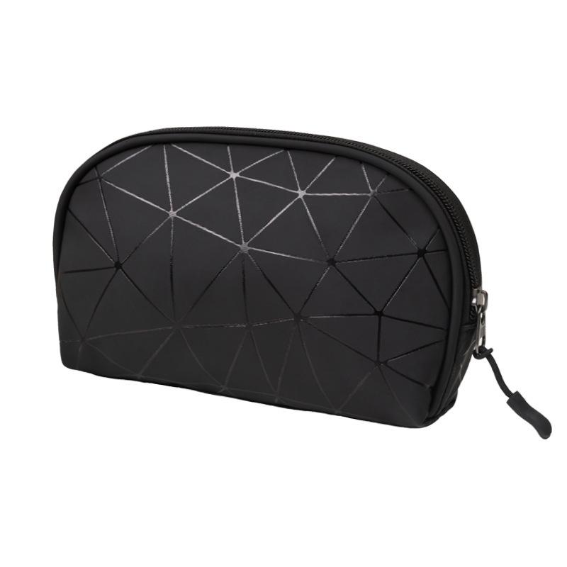 

PU Fashion Toiletry Small Bags For Women Korean Cosmetics Storage Organizer Washbag Bags For Women Travel Cosmetic Shell Bag чёрный