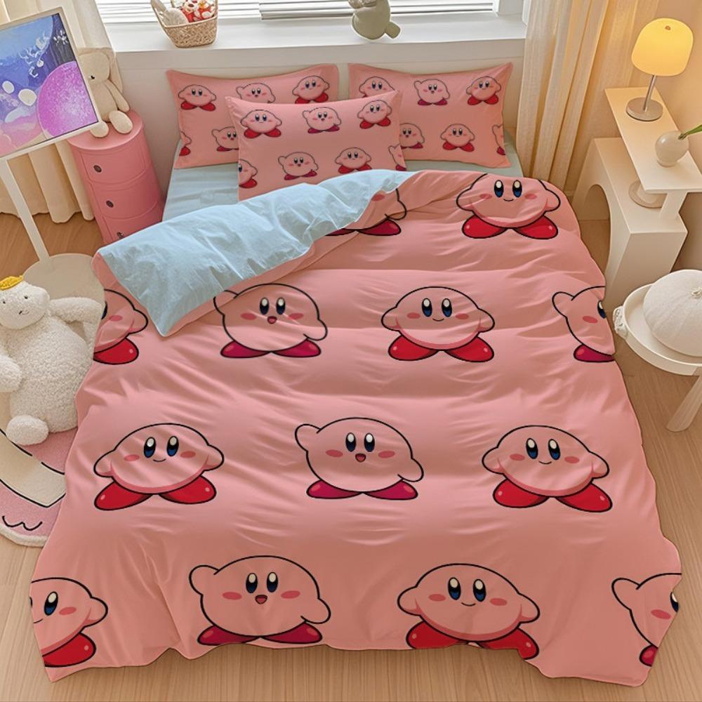 Pink Star Game Duvet Cover pillowcase Bedding Bedroom Decoration Children Gift adult Single Double bed Large SizeZip Duvet Cover