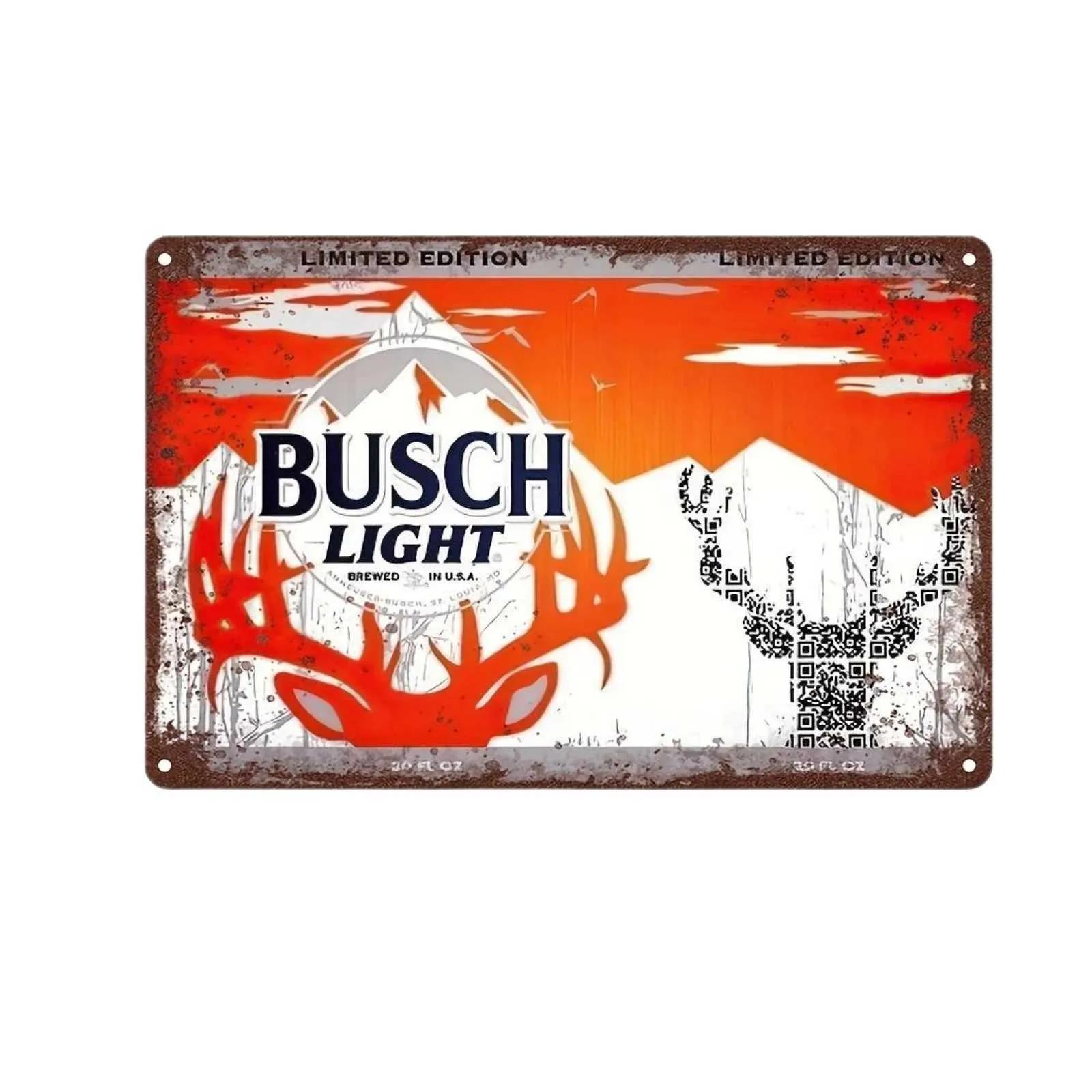 Винтажный Металлический Логотип Известного Пива Логотип Напитка Металлическая Сетка Винтажный Металлический Постер Мужская Пещера Кухня Бар Домашнее Украшение Стены 20x30cm