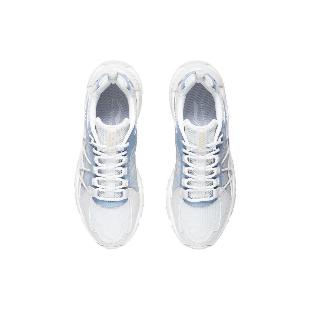 New LiNing Cushioning Wear Resistant Rebound Low Top Sports Casual Shoes Men's Gray Blue AGLS049-1
