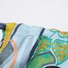 HERMES X-stamped Modernism Tropical Musardine Pouch Silk Drawstring Bag Pouch blueUsed