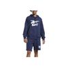 Reebok X Bott American Retro Sports Color Block Logo Hoodie Unisex Hoodies Navy-Blue HS3332