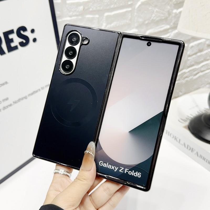 Case Galaxy Z Fold 8/7/6/W25 Magnetic Wireless Charging Plated AG Ultra-Thin Cover X6