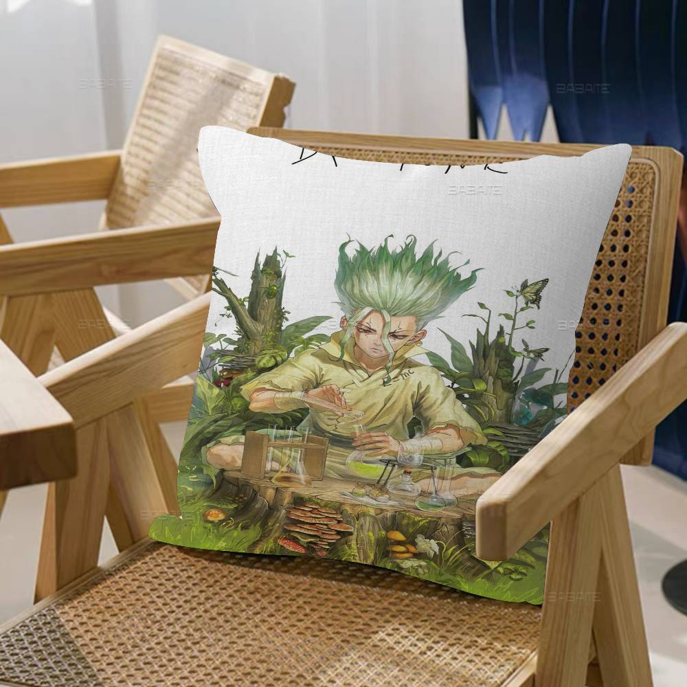 

Popular D-Dr S-Stone Sci-Fi Anime Cushion Cover Decorative Pillow Sofa Home Decor case pillow cases 12x12Inch