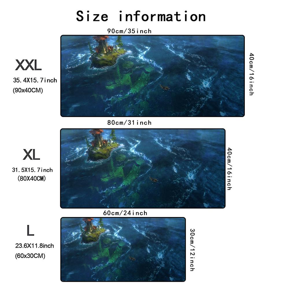 Sea Waves Mouse Pad XXL Large Gaming MousePad Anti-Slip Rubber Saft Deskmat Gamer Office Computer Accessories Extended Desk Mat