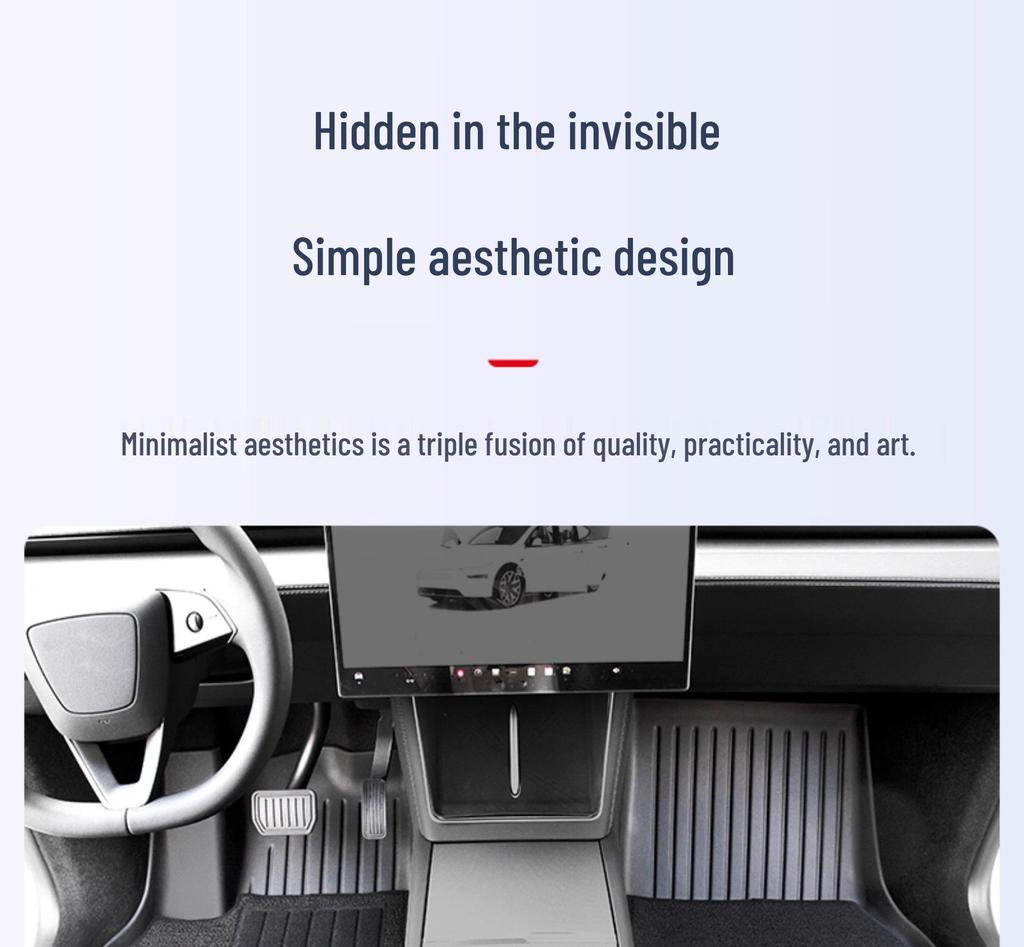 Double-Layer TPE Floor and Trunk Mats for Tesla Model Y 6-Seater - Custom Interior Accessories
