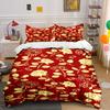 Golden Roses Pattern Design Bedding Duvet Cover Set Duvet Cover Pillowcases (1*Duvet Cover 2*Pillowcases, Without Duvet Insert)