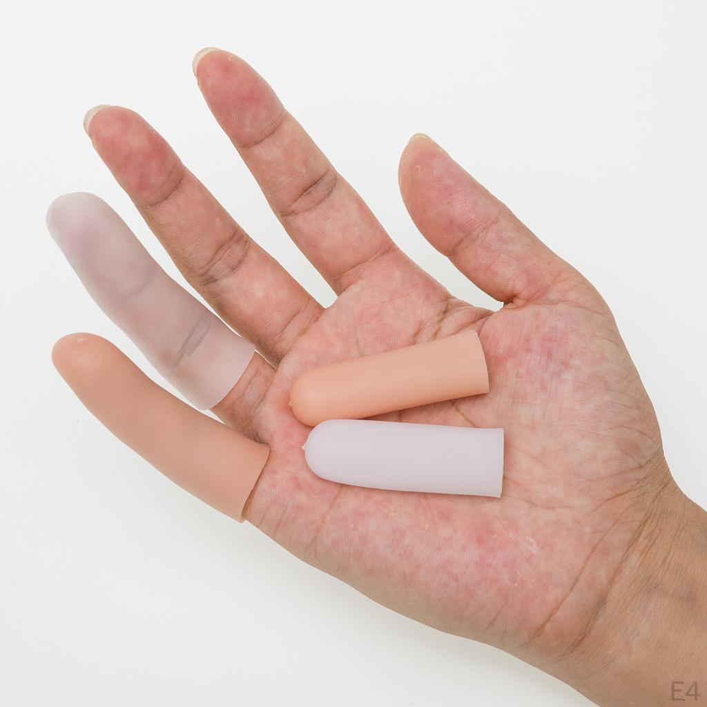 2 Pairs Elastic Silicone Toe Finger Cap Cover Protective Splint Sleeves for Women Men - Can be