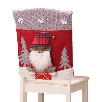 Xmas Chair Cover Dining Room Chair Seat Back Cover Removable Reusable Festival Decoration