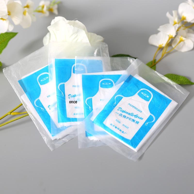 Waterproof Disposable Plastic Apron for Hot Pot and BBQ - Individually Packaged, Oil and Stain Resistant for Kitchen and Catering.