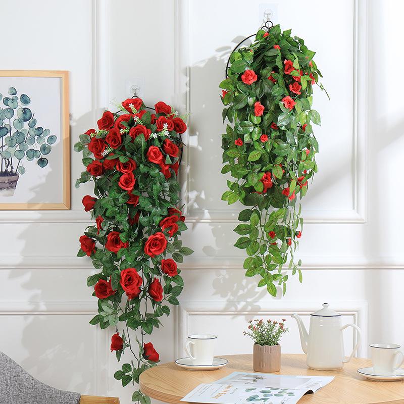Artificial Flower Vine Indoor Wall Hanging - Green Trailing Plant Décor