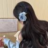 Romantic Rose Atmosphere Sweet Artificial Flower Hair Clip For Women Large Cute Duckbill Hair Accessory