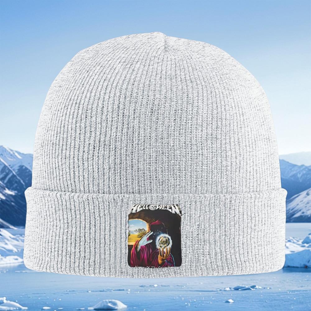 Figure holds glowing spherekeys Men Women Unisex Knitted Hat Beanie Pullover Cap Winter Thermal Warm Christmas Outdoor Cycling