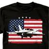 Retro USA Flag F18 Super Hornet Strike Fighter TShirt 100 Cotton ONeck Summer Short Sleeve Casual Unisexs Tshirt Size S3XL