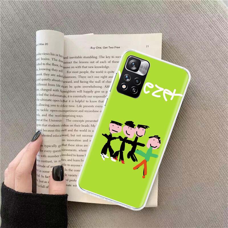 Coque de téléphone Band W-Weezer Pour Redmi Note 13 12 Pro Plus 14 15 Pro 5G 11 11T 11E 11S 10 Pro 10S 9 9S Housse Cellulaire Transparente TPU Capa Cas