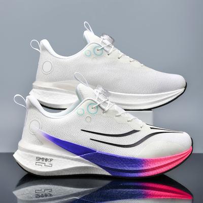 Red Rabbit Pro Rotating Button Running Shoes Shock Absorbing Breathable Lightweight Non-slip Sneakers Popcorn Sole