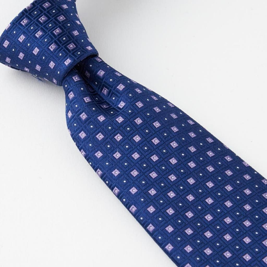 [Ogier] 100% Silk Tie, Regular Tie, Jacquard Weave, Small Pattern, Gift, Business, Men's, Stylish, 8cm Width