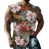 Mens Summer Surf Beach Tank Top Large Size Casual Breathable Sleeveless Top Loose Print Tank Top Man Shirt