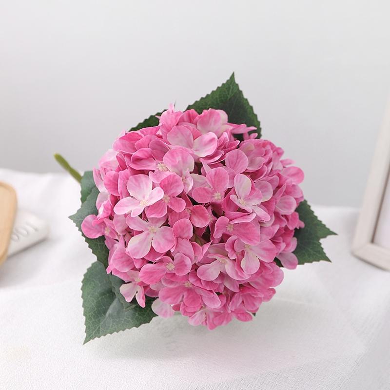 1 szt. 39 cm Biały Sztuczny Bukiet Kwiatów Hortensji do Dekoracji Domu, Pokoju, Ślubu, Dekoracja Stołu, Kompozycja Kwiatowa