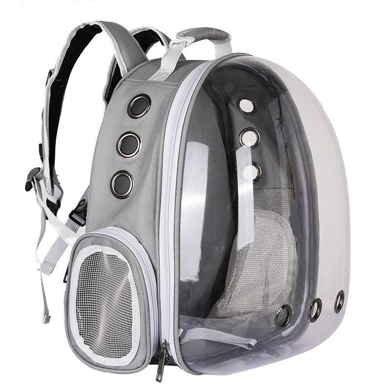 Panoramic Pet Backpack: Portable, Transparent Double Shoulder Carrier for Cats