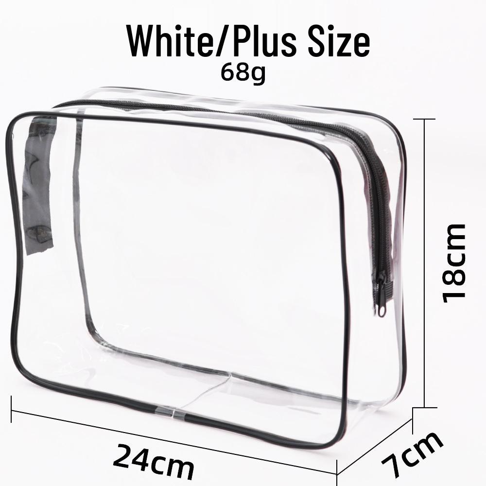PVC Large Capacity Transparent Waterproof Makeup and Toiletry Bag with Zipper, Customizable Logo
