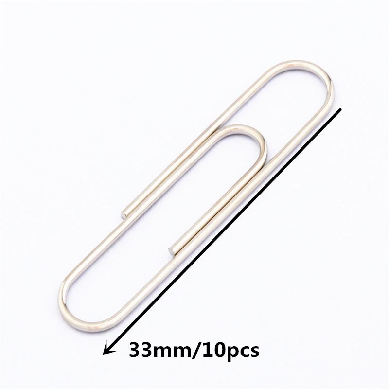 10 Colors Accessories Paper Clips Notebook Memo Pad Filing Bookmark binder Paperclips Student Office Binding Supplies Stationary