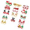 Christmas Decorative Plastic Frame Eyeglasses Set For Holiday Parties And Family Gatherings With Lightweight Design