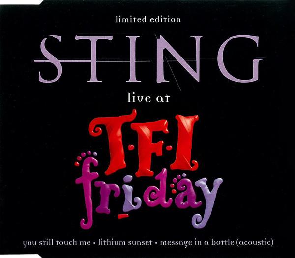CD STING  Live At TFI Friday 5817652 AM Records 1996 UK Rock Б/У