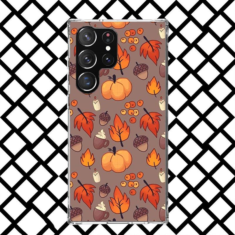 Pumpkin Happy Fall Autumn Phone Case for Samsung Galaxy S26 S25 Edge S24 S23 Ultra S22 Plus S21 FE S20 + Soft Cover Print Fundas
