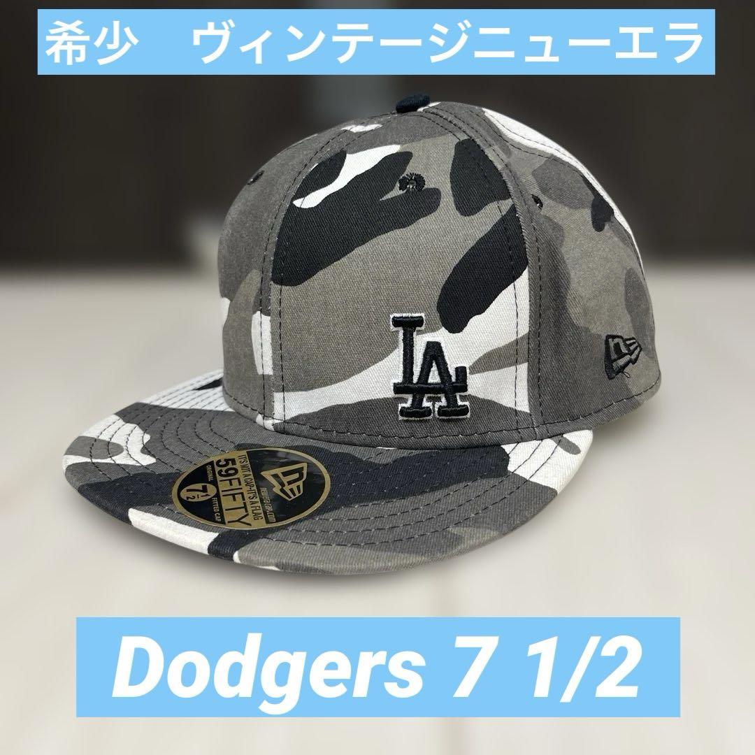 

[USED] Rare Vintage New Era Dodgers White Camo 7 1/2 Cap
