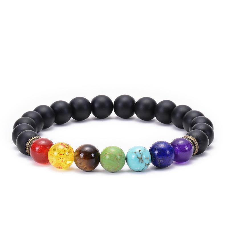

JYL TS Bracelet Yoga Balance Colorful Beads Promotes Peace & Vitality frosted