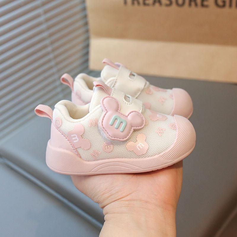 

Spring Baby Toddler Sneakers With Cartoon Print Design For Active Kids Indoor Play Pink,12cm