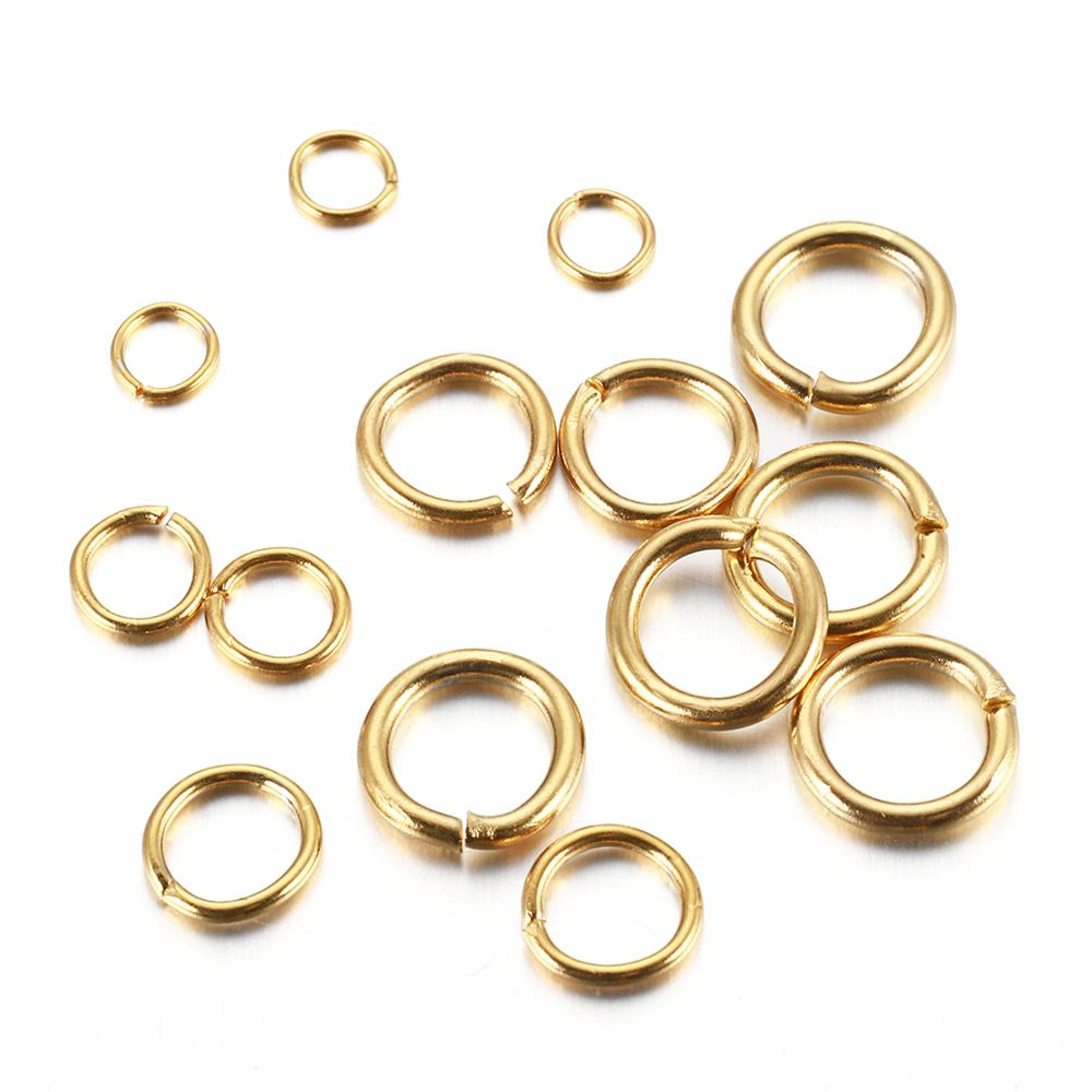 100-200pcs 4-10mm Stainless Steel Split Rings Open Jump Rings Connectors For Jewelry Making DIY Components Findings