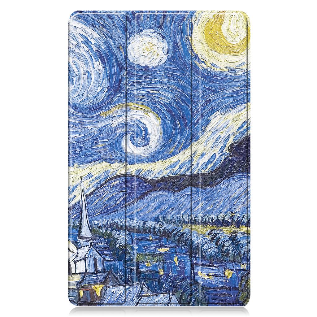 Tri-Fold Painted Case for Samsung Galaxy Tab A9 8.7" Plus 11" SM-X110 X115 X117 X210 X216 X218 Smart Stand Cover with Atuo Sleep
