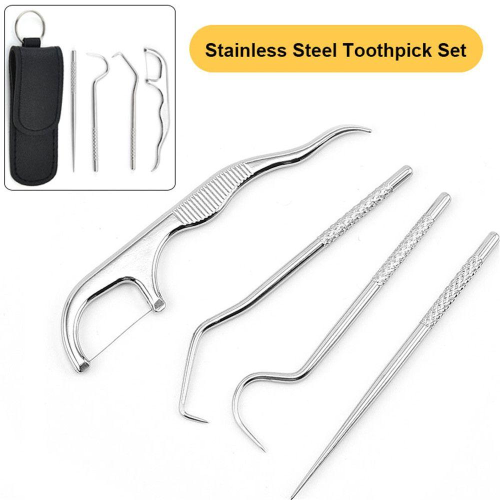 Care Zahnstocher Set Wiederverwendbarer Zahnstocher Zahnseide-Artefakt Mundreinigungs-Werkzeuge