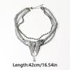 Advanced Sense Butterfly Necklaces Rhinestone Multilayered Choker  Jewelry Accessories