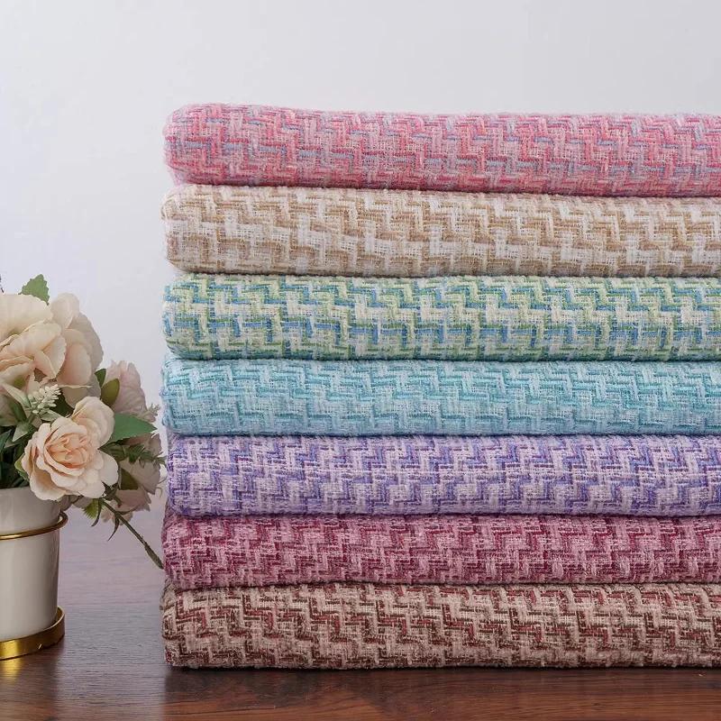 50/100x150cm Tweed Chenille Woolen Fabric for Coat Vest Bag Hair Accessory Skirt Diy Sewing Cloth Soft Breathable Needlework