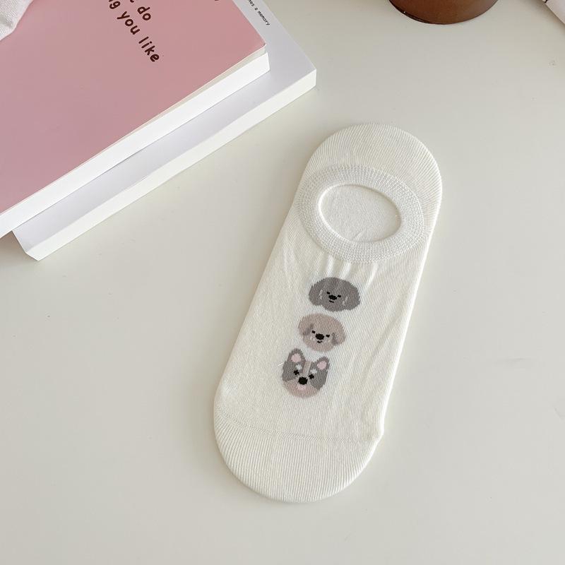 Small Fresh Cute Cartoon Animal All-In-One Machine Boneless Invisible Boat Socks Summer Socks