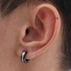 Stainless Steel Jewelry Hoop Earrings For Men Tone Huggies Earrings Gifts Dad Boyfriend Birthday Valentine's Day Gift