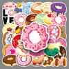 50 Cute Donut Cartoon Journal Stickers - Waterproof and Decorative