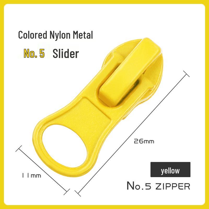 Nylon & Metal Zipper Pull for Jackets and Bags (No. 3 & No. 5)