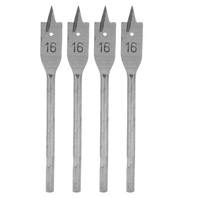 4Pcs Flat Wood Drill Bits Hole Opener High Carbon Steel DIY Drilling Tools Set 16mm