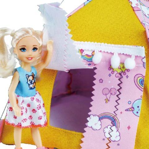 Play House Simulated camping Mini Camp Tent Playthings Ideal for Girl Portable Miniature skateboard doll Tent Home interaction Children Game
