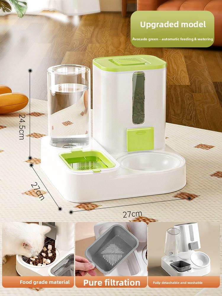 Cat Automatic Feeder, Cat Bowl and Dog Bowl Combined In One, Automatic Drinking Water, Pet Bowl and Food Bowl, Double Bowl, Pet Supplies