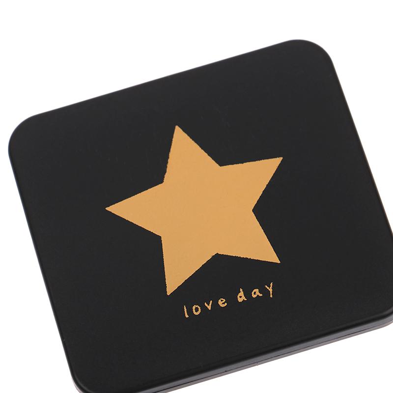 1ks přenosná ruční mini make-up zrcátka Oboustranné kompaktní zrcadlo skládací