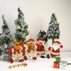 Christmas Tree Ornaments: Dancing Santa, Snowman, Reindeer, Bear Figurines - Fabric Pendants Gift Set