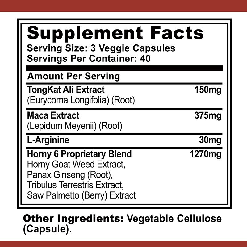 Pslalae - Tongkat Ali, Maca, and L-Arginine Complex Supplement - Men's Health, Energy